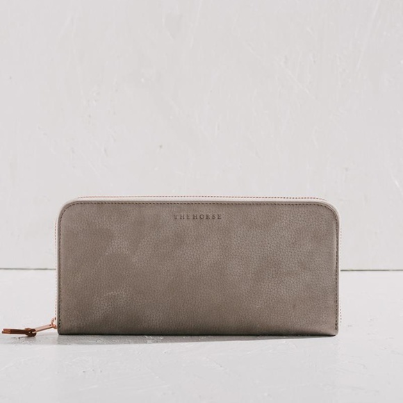 The Horse Handbags - THE HORSE Slimline Wallet | Grey Nubuck NWT